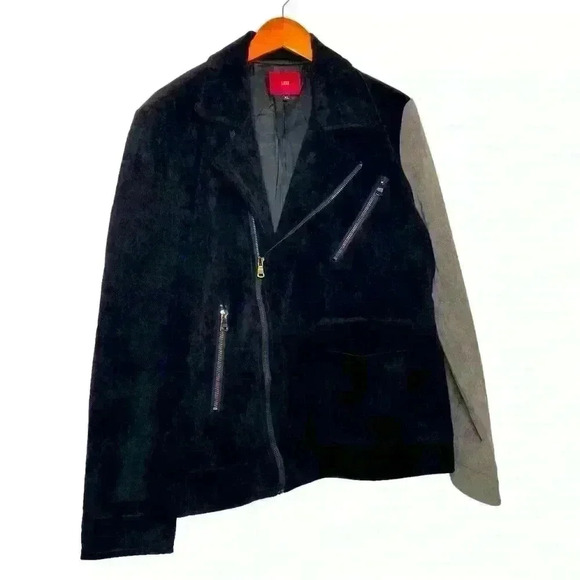 Luxe Other - LUXE black/gray,fully lined,zip front,fashion forward,Moto style jacket.Size XL.